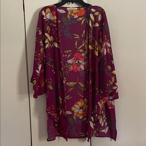 Floral Cardigan - Purple